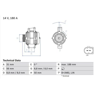 Driefasige generator BOSCH 0 986 047 700