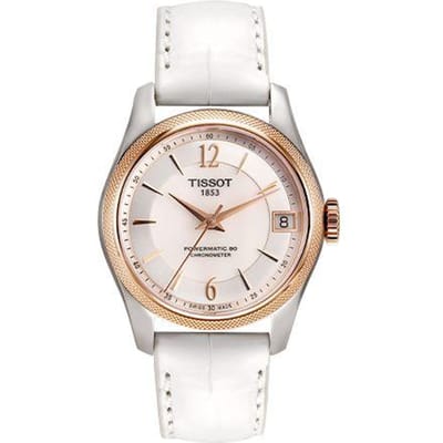 Tissot Ballade T1082082611700 Horloge - Leer - Wit - Ø 30 mm