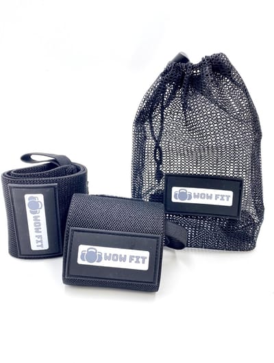 Wow Fit Wrist Wraps Zwart | 2 stuks | Wrist Wraps geschikt voor Fitness, Crossfit en Krachttraining | Wrist Wraps voor Heren en Dames |Wrist straps | Sporten | Fitness | Weightlifting |Polsband | Ondersteuning