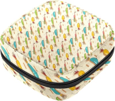 Maandverband Opbergtas - Periode Kit - Persoonlijke Hygiëne - Zacht en Duurzaam - 17x17x12 cm - Meerkleurig