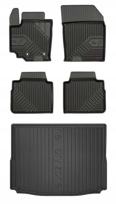 Frogum Suzuki SX4 S-Cross 2016-2021 - Mattenset & Kofferbakmat - Facelift - Hoge Laadvloer - TPE - 4 cm Rand