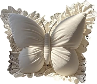 Decoratief Kussen – Schattig Sierkussen voor Bank, Bed, Woonkamer en Kinderkamer - Wit