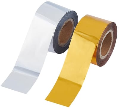Dailygoody warmtefolie - Hete folie transferrol - 120 m - Scrapbooking - Foliepapier - Geschikt voor knutselen - 2 kleuren