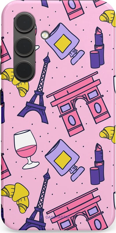 Casetastic Hoesje Geschikt voor Samsung S24 - Stijlvolle Beschermende Duo-layer Case - Trip to Paris