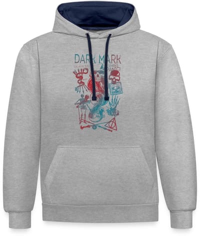 Harry Potter Duistere Teken & Gruzielement Ontwerp Contrast Hoodie