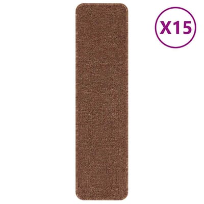 vidaXL - Antislip - Trapmatten - 15 - st - 75 - x - 20 - cm - Geel - PP - Rechthoekig