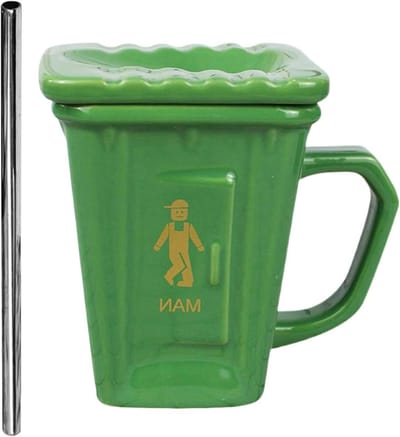 Keramische Koffiebeker - Theekop Mok - Drinken Genieten - Humoristisch Ontwerp - 300-400 ml - Groen