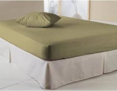 Good Morning hoeslaken effen kleur - Lits jumeaux 200x220 cm - Zand - 100% Katoen jersey