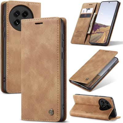 CaseMe Hoesje - Geschikt voor OnePlus 13 Hoesje - CaseMe 013 Book Case - Bruin