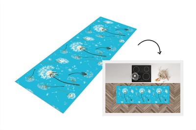 Keukenloper - Loper keuken - Design - Plant - Paardenbloem - 150x50 cm - Keukenloper vinyl