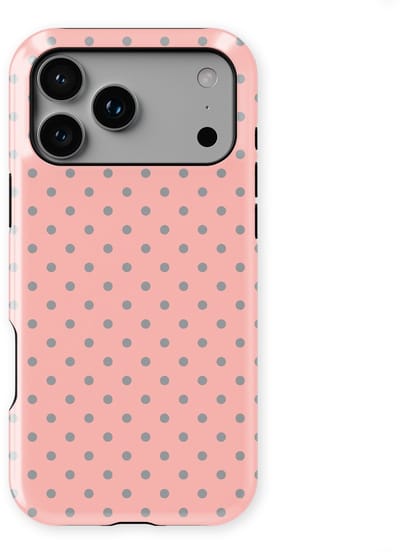 Polka Dots Hoesje geschikt voor iPhone 17 Pro | Geschikt Voor Mag | Stippen Design Backcover geschikt voor iPhone 17 Pro Soft Grey Dots