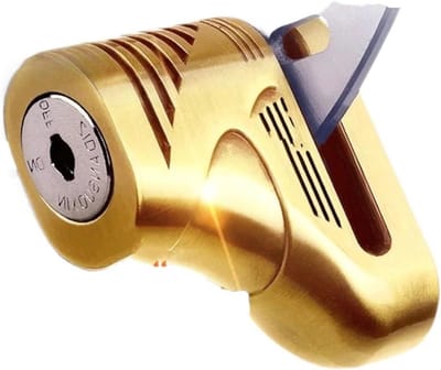 Schijfrem slot - Motorfiets slot - Diefstal beveiliging - Met alarm - 130db - Goud