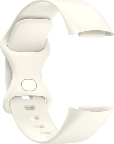 New Age Devi - Siliconen bandje - Geschikt voor Fitbit Charge 56 - Maat ML - Kleur Ivory