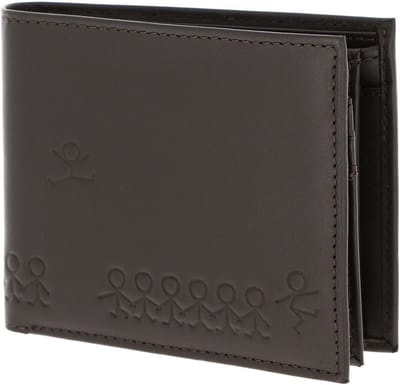 oxmox Leren portemonnee Leather RFID Protect Querscheinbörse Jumping Jack 2.0 Embossed Brown donkerbruin