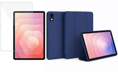 ChiGuard Hoesje & Screenprotector geschikt voor Samsung Galaxy Tab S11 Hoesje – Gehard Glas - Shock Proof Hoesje – Smart Cover - Blauw