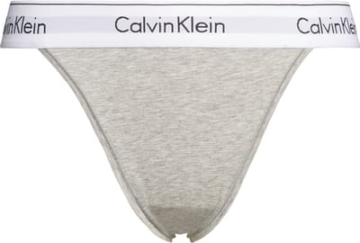 Calvin Klein dames high leg tanga (1-pack) - tanga slip - grijs