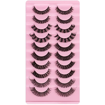 10 paar herbruikbare zelfklevende wimpers, geen lijm of eyeliner nodig, natuurlijke dikke valse wimpers #6