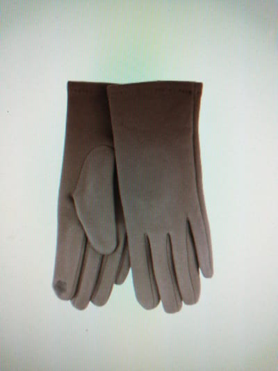 Stevige faux suede dames handschoenen Kerstin-touchscreenfunctie-effen donker taupe bruin
