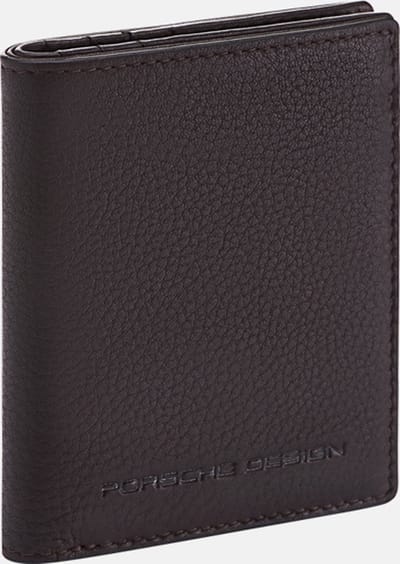 PORSCHE DESIGN Leren Kaarthoes Business Billfold 6 Dark Brown Bruine