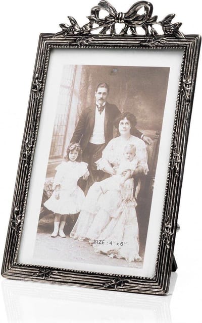 Lescadres Classic - Fotolijst - Antiek Zilver - Strik Staand - 9 x13