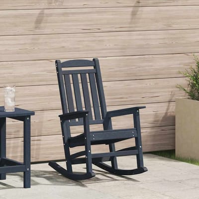 vidaXL Tuin Schommelstoel Marineblauw 92 x 70 x 108cm HDPE