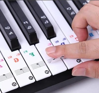 Piano Stickers - Keyboard Noten Stickers - Muziek Leren Spelen - Universeel Compatibel - 49-88 Toetsen - Zwart