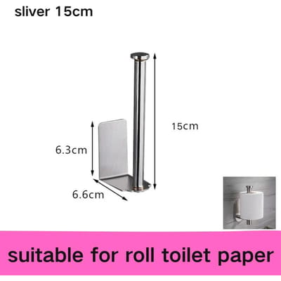 Geen Boor Toiletpapierhouder Zelfklevende Toiletrolhouders Badkamer Keuken Papierrolhouder Badhanddoekhouder gray