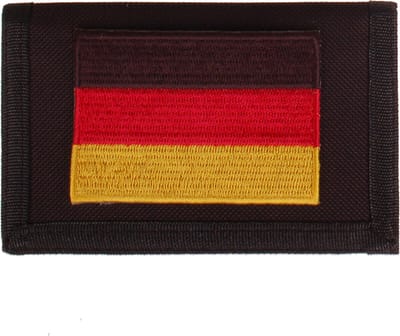 Klittenbandportemonnee Zwart 12x9cm - Applicatie 8x6cm vlag Duitsland