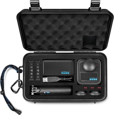 Waterdichte Hard Case Reis Tas voor GoPro MAX 2, Actiecamera, Accu en Accessoires - Ideaal voor Avonturen en Bescherming
