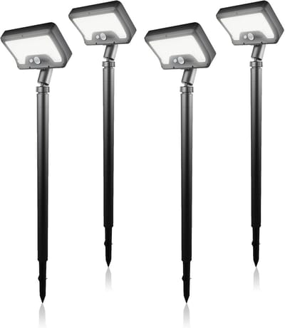 Set van 4 Buitenlampen op Zonne-energie met Bewegingssensor