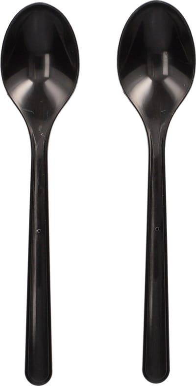 Koffielepel herbruikbaar "Circulware", PP 13 cm zwart (50 stuks)