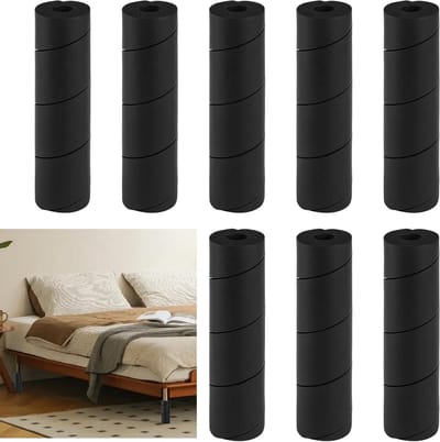 Thijox - 8 stuks 6 inch Bedframe Teenbeschermers, Herbruikbare Niet-Klevende Meubelpoothoezen voor Bescherming van Tenen en Meubels, Gewatteerde Hoekb