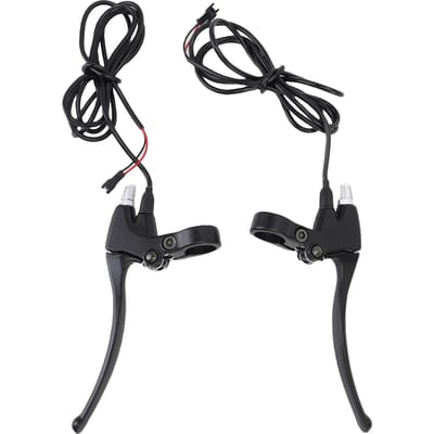 1 Paire Levier de Frein pour Trottinette Électrique Convient pour KUGOO M4 Poignées de Frein de Trottinette Pièces de Rechange Alliage black
