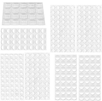 316 elastische meubelbuffers - Transparante zelfklevende rubberen voeten van 8 maten voor bescherming en demping