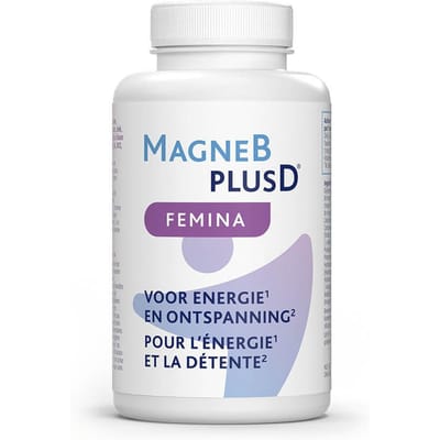 MagneBplusD Femina - Magnesium, Vitamine D, Vitamines B, Foliumzuur, Zink, Selenium en Taurine - 120 tabletten