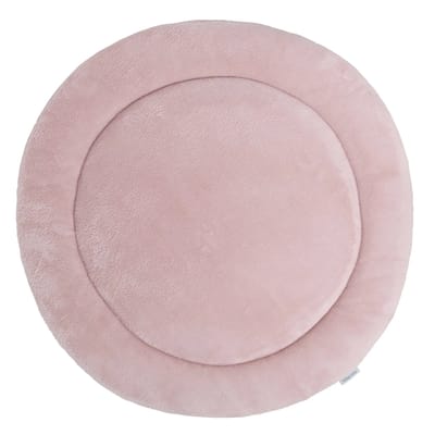 Baby's Only Gebreid boxkleed rond Cozy - Parklegger - Speelkleed - Boxmatras gemaakt van teddystof - Oud Roze - Ø90 cm - Extra dik - Boxmatras - Tweezijdig te gebruiken