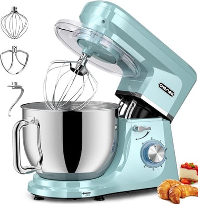 Keukenmachine - Mixer Deegkneedmachine - Bakken Thuis - Krachtige Motor - 7.2 Liter Kom - Blauw