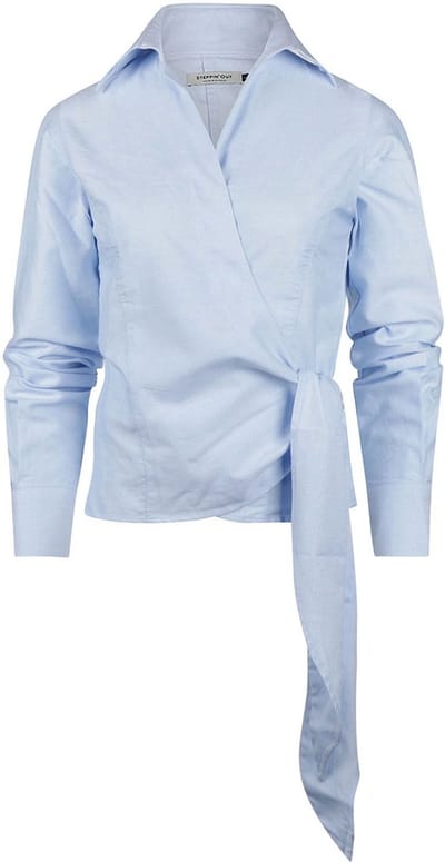 Steppin' Out Wikkel Blouse Julia Oxford Lichtblauw - Maat L - Heren