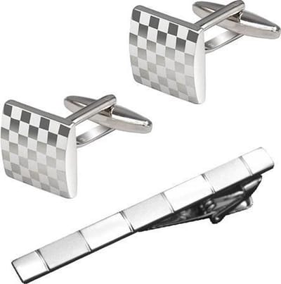 Fako Bijoux - Manchetknopen & Dasspeld Set - Stropdas Clip - Tie Clip - Fako Exclusive
