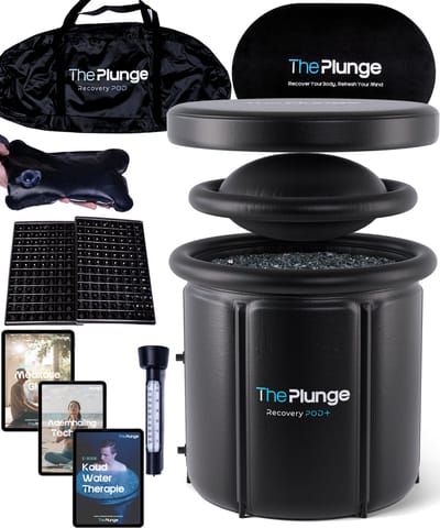 The Plunge® ijsbad - POD+ PREMIUM Pack - Ice Bath - Zitbad - Incl. E-BOOKS - Chiller Compatibel