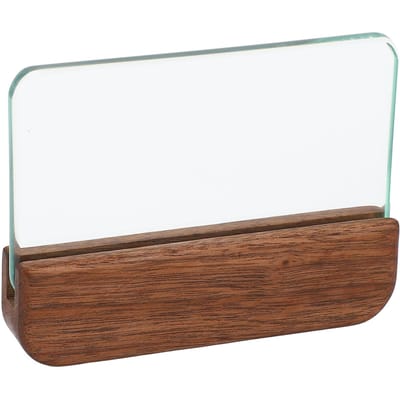 Lissoir en verre pour cuir pour brunissage du cuir Outil de lissage de bloc professionnel Brunissoir avec manche en noyer