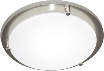 Plafondlamp Abano Groot Rond G9-60W Nikkel Mat