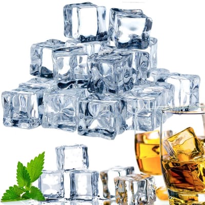 Dailygoody - Kunstmatige Acryl IJsblokjes - Herbruikbare Decoratie - Transparant - Fotografie Props - 70 Stuks - Perfect voor Catering en Presentaties
