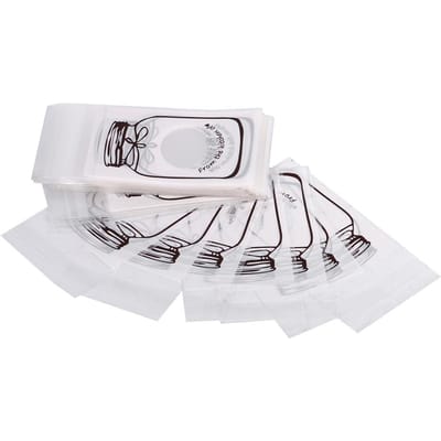 100 stuks/pak Mooie plastic snoep koekjes cadeauverpakkingszakje Feestartikelen (Wit) gray