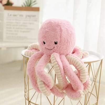 Klikkopers® - Octopus Knuffel - Inktvis Knuffel - Kawaii Kussen - Kawaii Knuffel - Roze - 60 cm