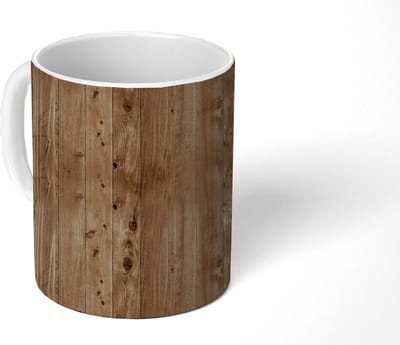 Mok - Eikenhout - Patronen - Planken - Mokken - 350 ML - Beker - Uitdeelcadeautjes