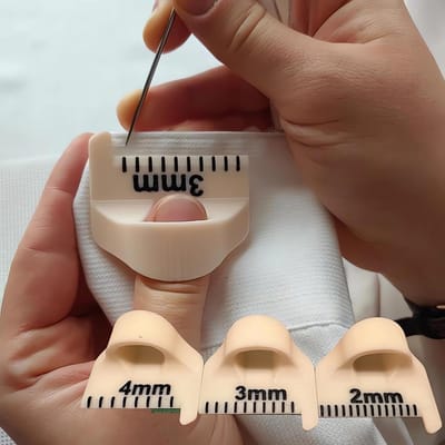 Set van 6 anti‑slip naaigabarits in 3 verschillende maten, praktische DIY naaihulpmiddelen voor biesafwerking en quilten
