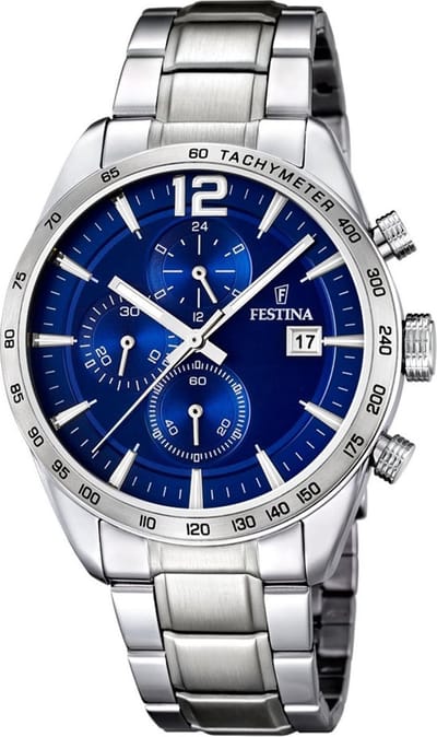 Festina F16759/3 Chronograaf - Horloge - Staal - Zilverkleurig - 43.5 mm
