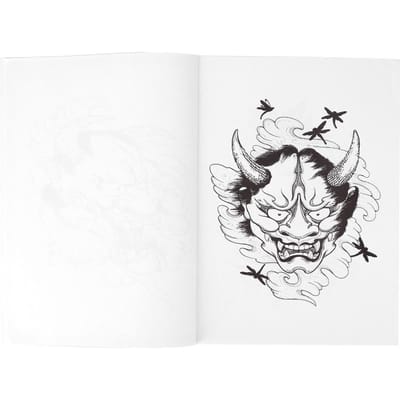 Professioneel Hannya Patroon Tattoo Boek Lichaamstattoo Oefensjabloon Boek Accessoire white