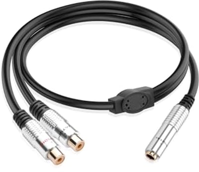1/4 TRS-stereo naar 2RCA audiokabel splitter - 1,64 ft